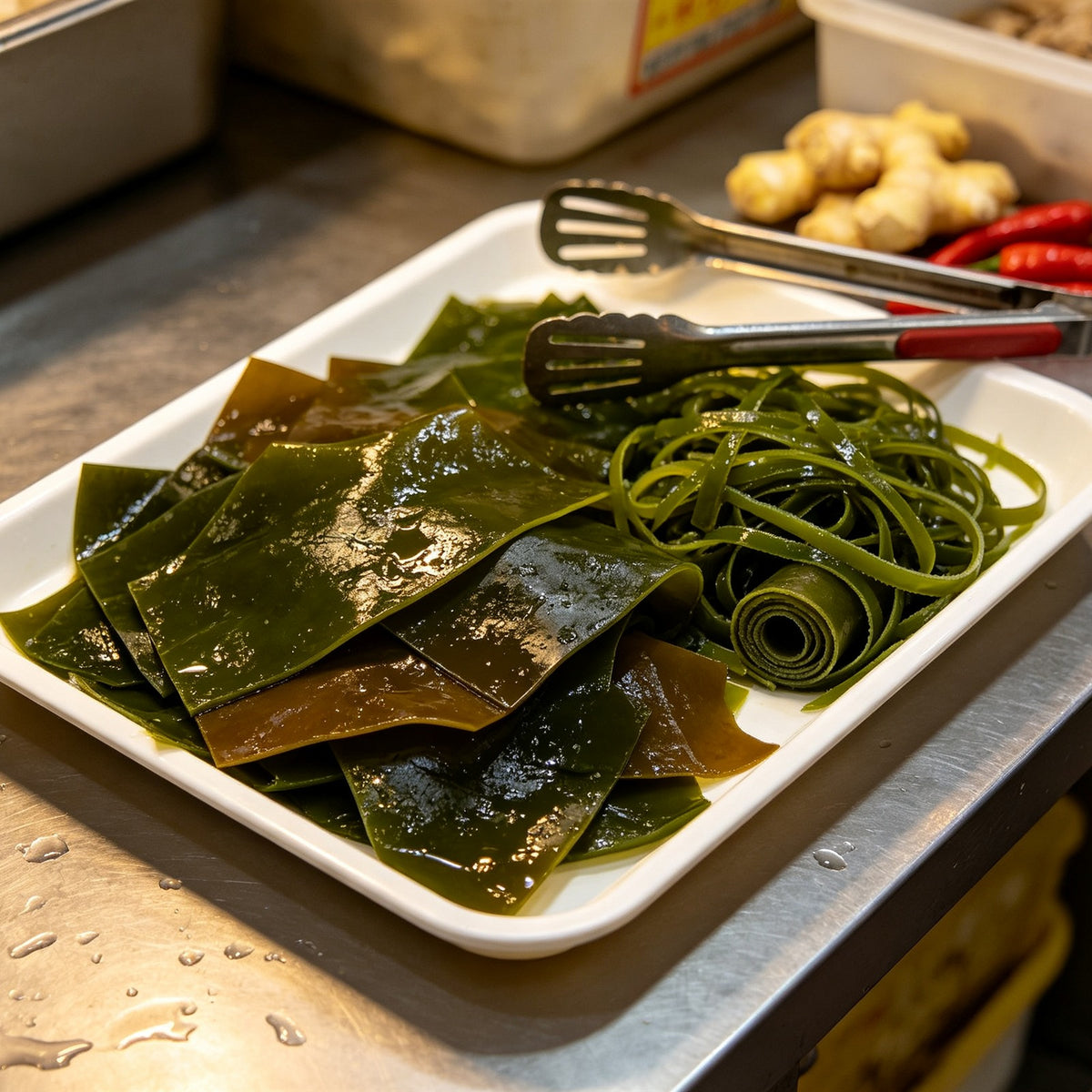 Fresh Wild Kelp Seaweed Strips