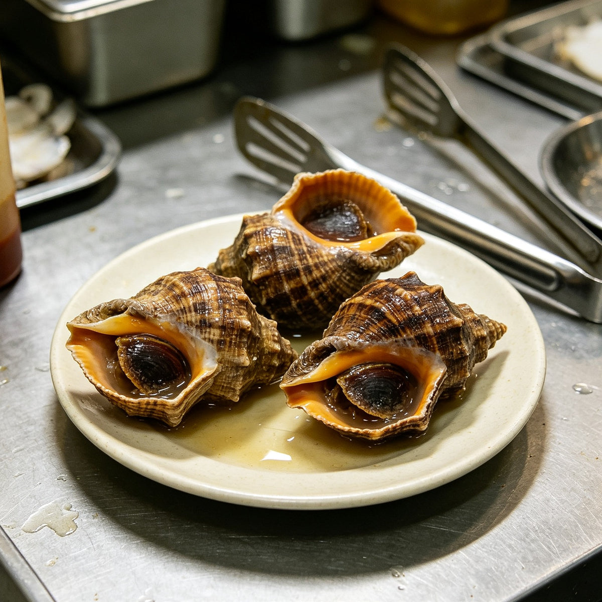 Fresh Sea Snails in Shell