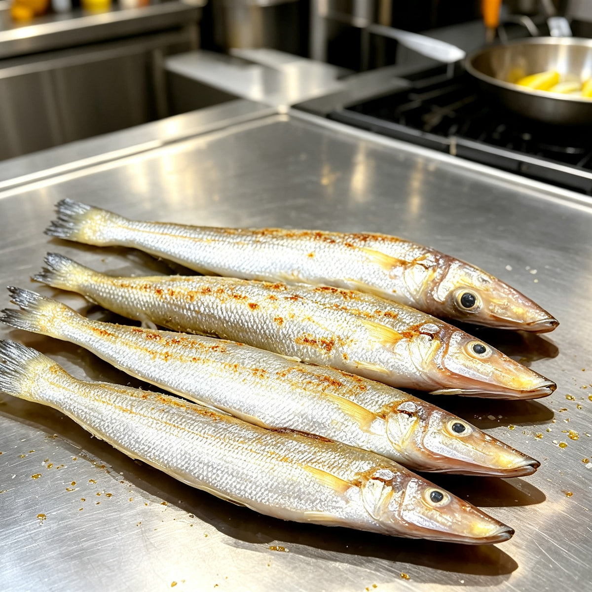 Pan-Seared Whole Sardines, Ready to Cook